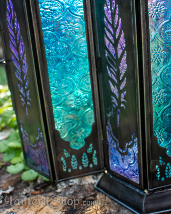 Blue Feather Lantern