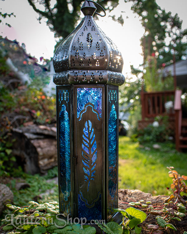 Blue Feather Lantern