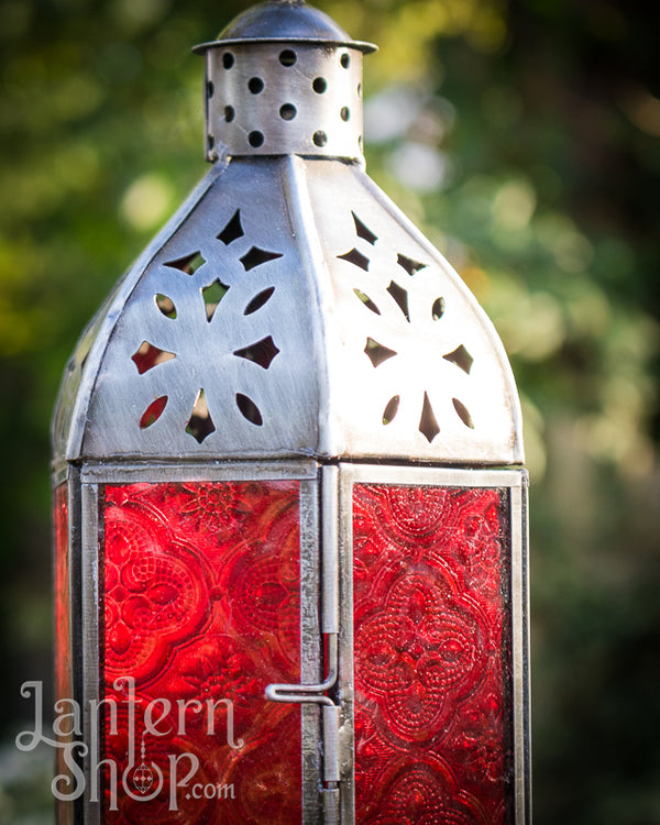 Silver starburst pendant lantern