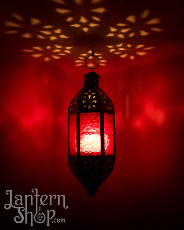 Silver starburst pendant lantern