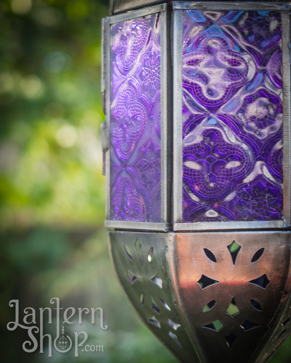 Silver starburst pendant lantern