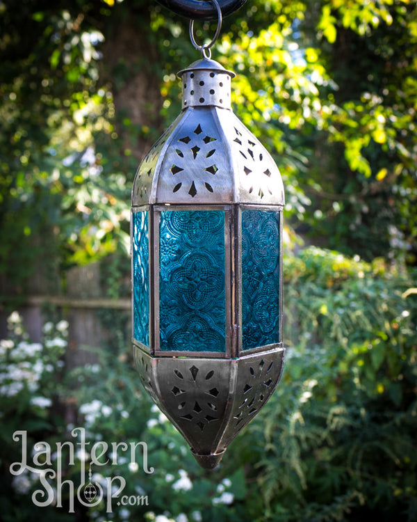 Silver starburst pendant lantern