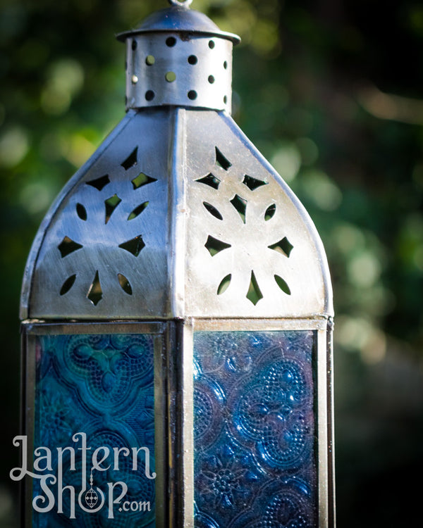 Silver starburst pendant lantern