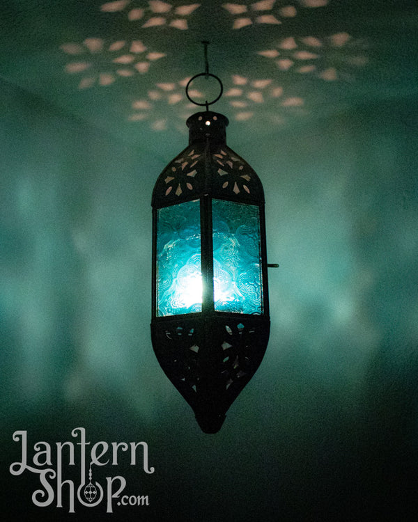 Silver starburst pendant lantern