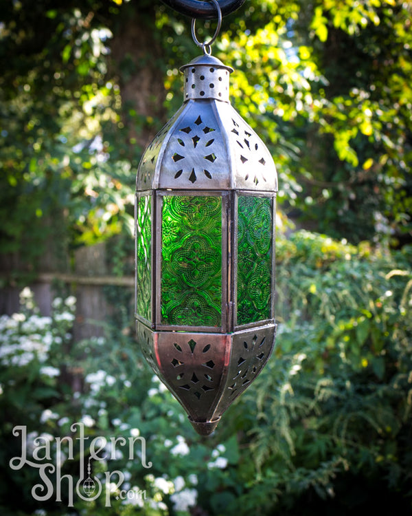 Silver starburst pendant lantern