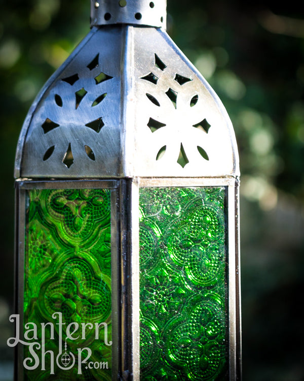 Silver starburst pendant lantern