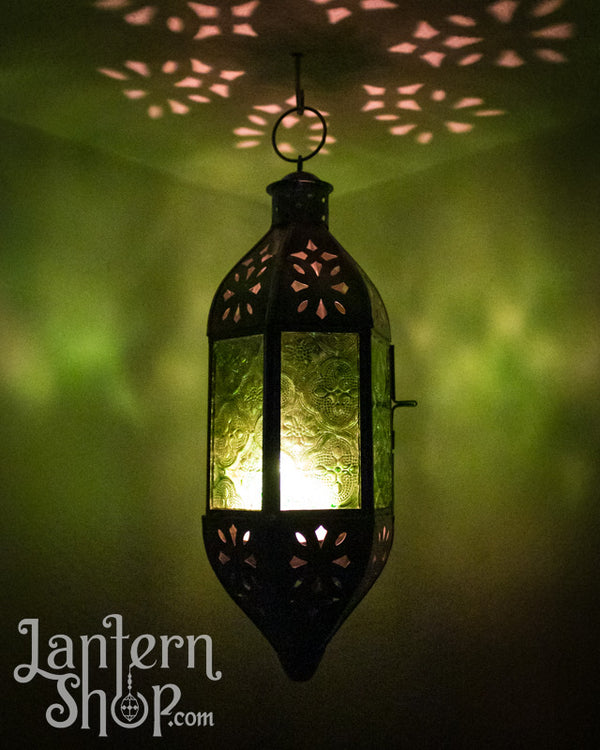 Silver starburst pendant lantern
