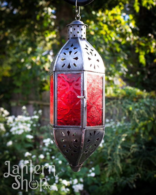 Silver starburst pendant lantern