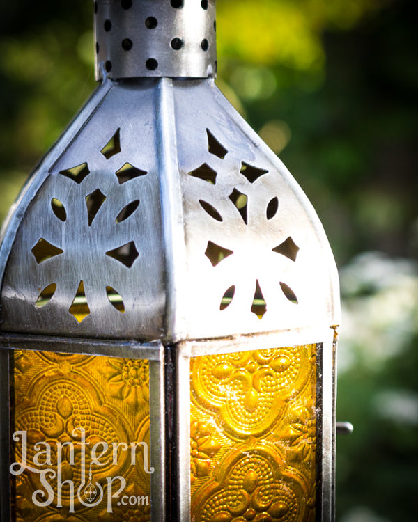 Silver starburst pendant lantern