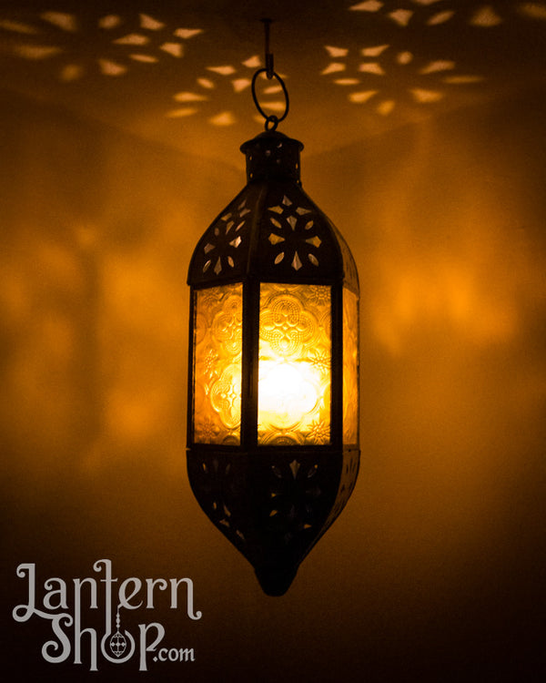 Silver starburst pendant lantern