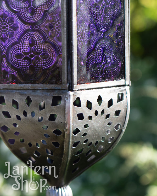 Silver sunburst pendant lantern