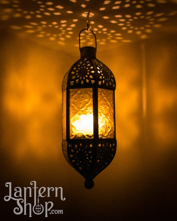 Silver sunburst pendant lantern