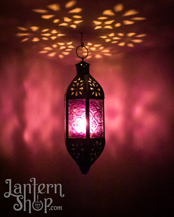 Silver starburst pendant lantern