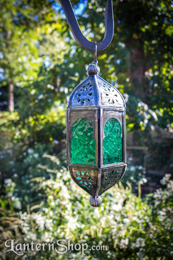 Distressed Black Pendant Lantern