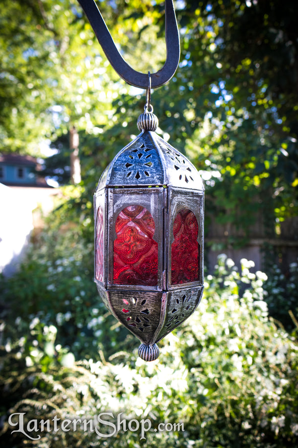 Distressed Black Pendant Lantern