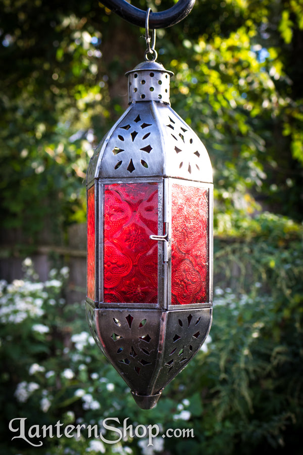 Silver starburst pendant lantern