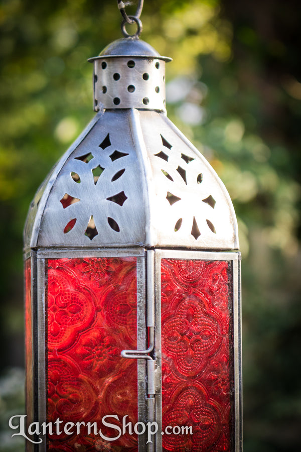 Silver starburst pendant lantern