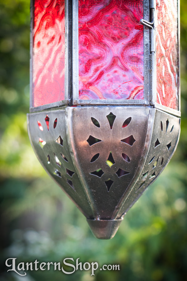 Silver starburst pendant lantern