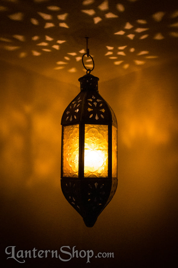 Silver starburst pendant lantern