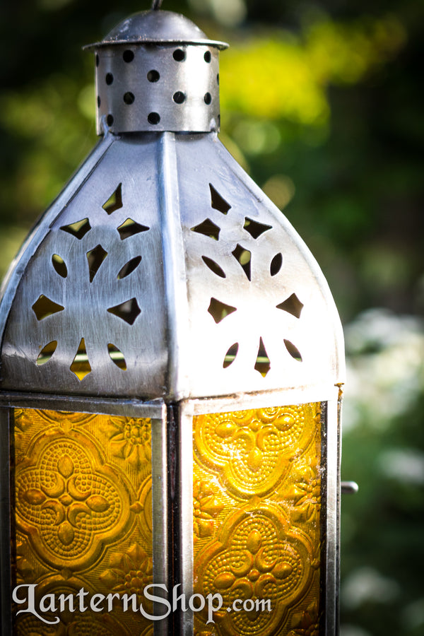 Silver starburst pendant lantern