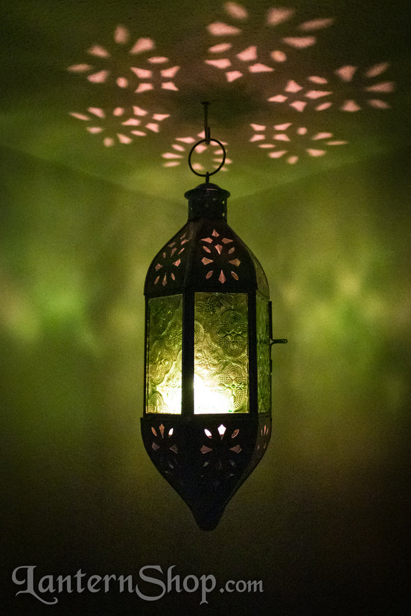 Silver starburst pendant lantern
