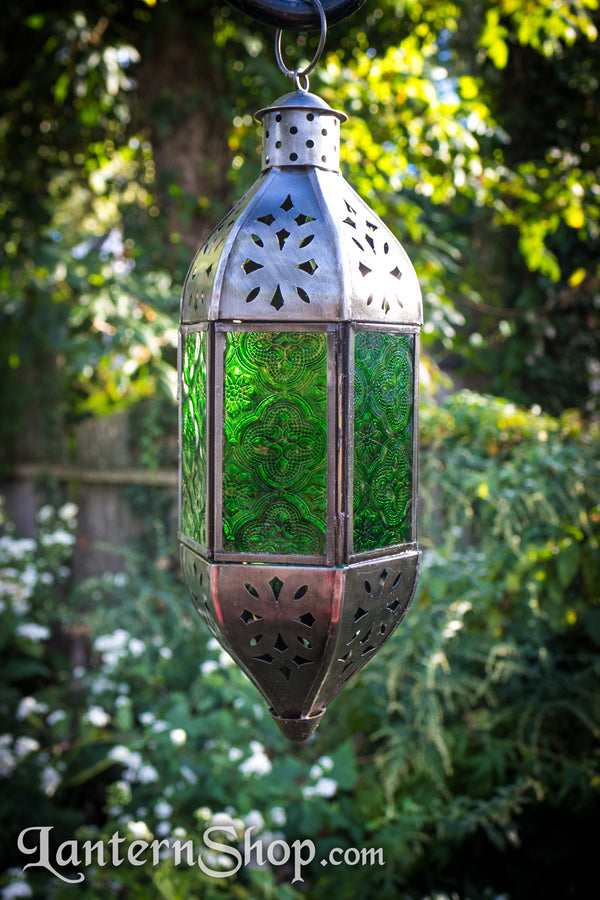Silver starburst pendant lantern