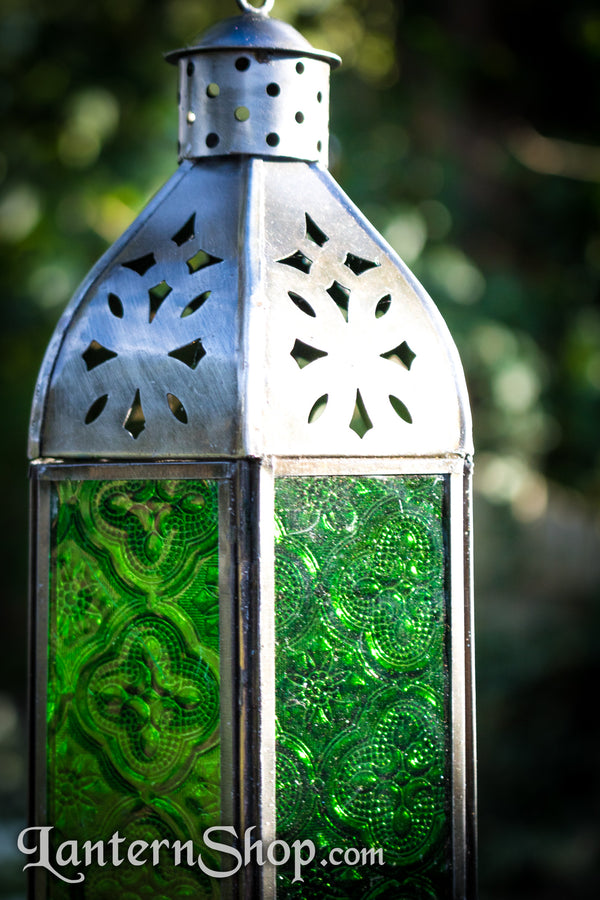 Silver starburst pendant lantern