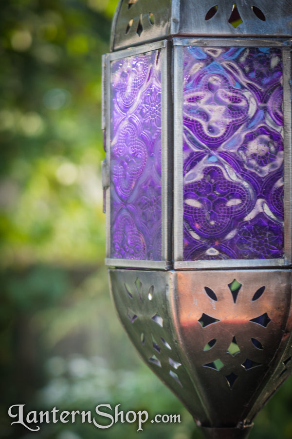 Silver starburst pendant lantern
