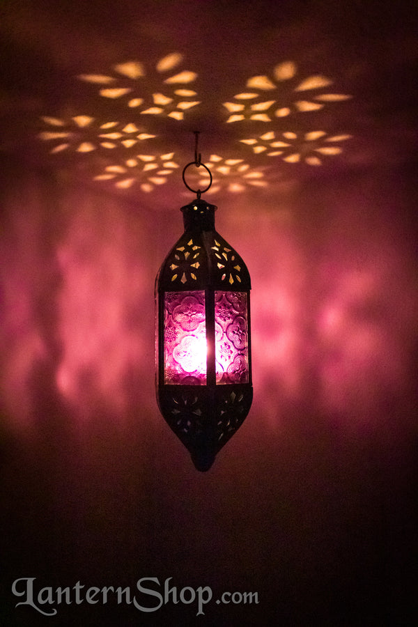 Silver starburst pendant lantern