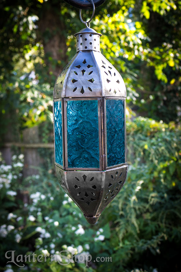 Silver starburst pendant lantern