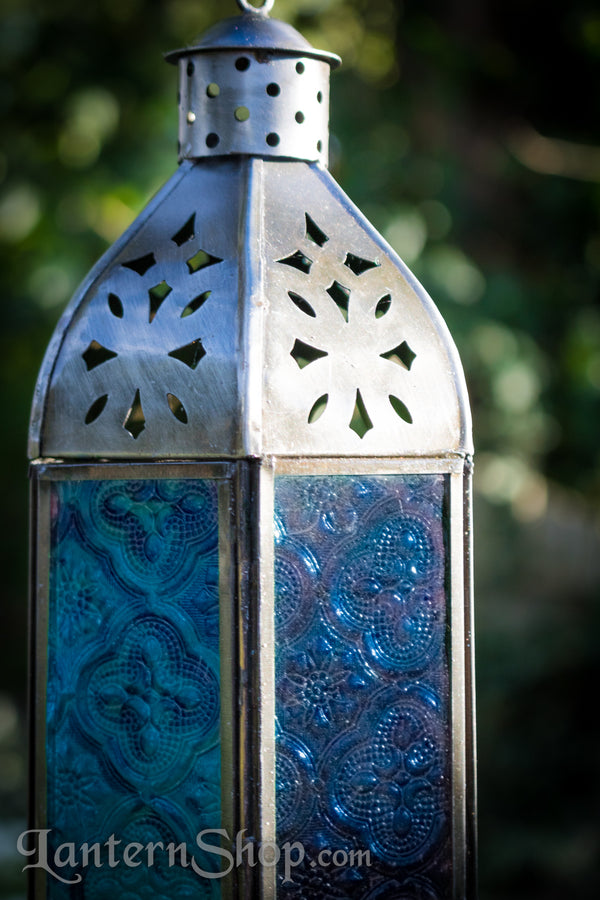 Silver starburst pendant lantern