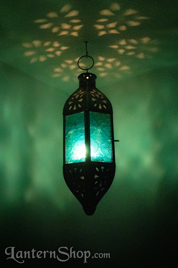 Silver starburst pendant lantern
