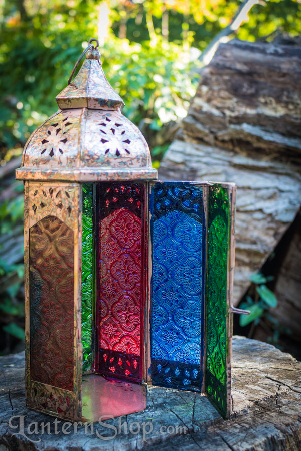 Distressed Copper Tower Lantern