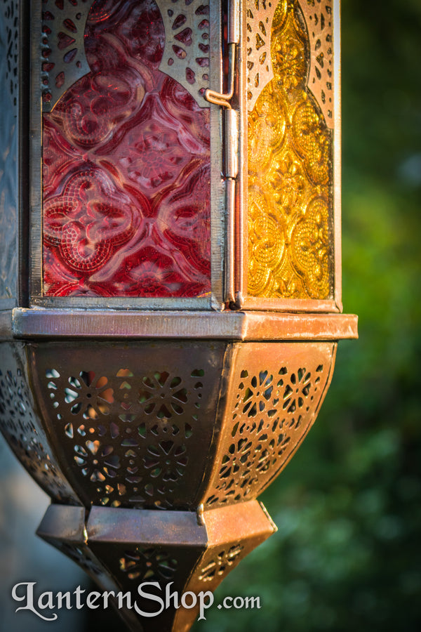 Bronze pinched pendant lantern