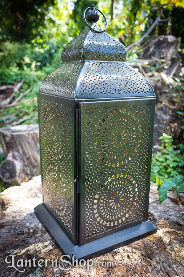 Black & gold birdcage lantern - XL