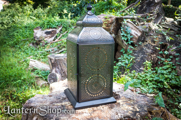 Black & gold birdcage lantern - XL