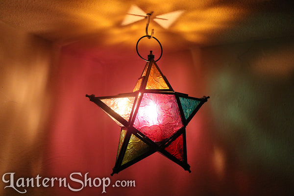 5-point rainbow star lantern