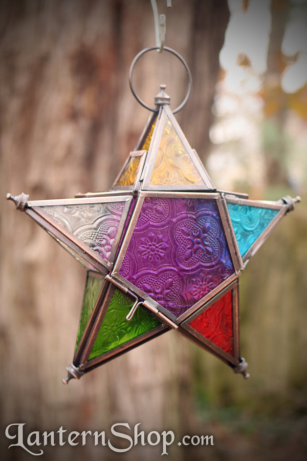 5-point rainbow star lantern