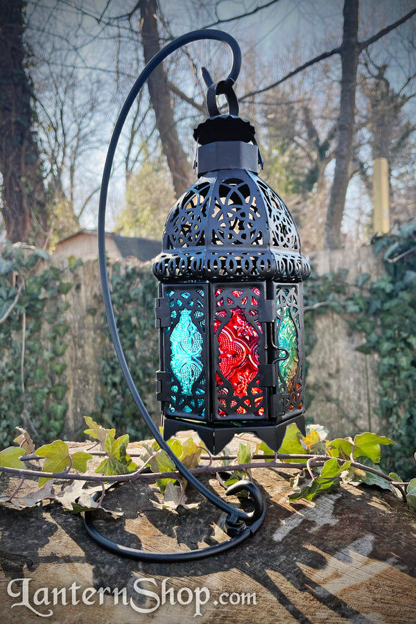 Multicolor lattice lantern w/ hook