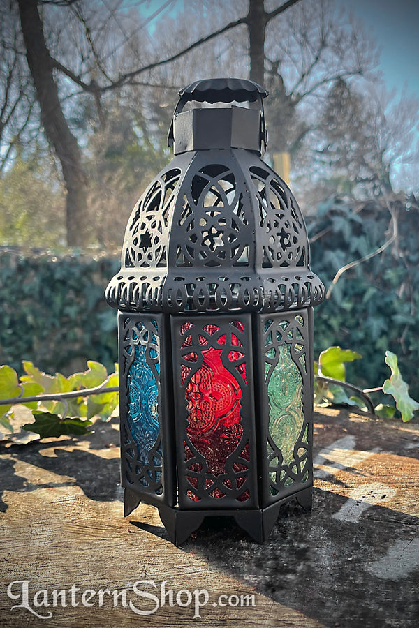 Multicolor lattice lantern w/ hook