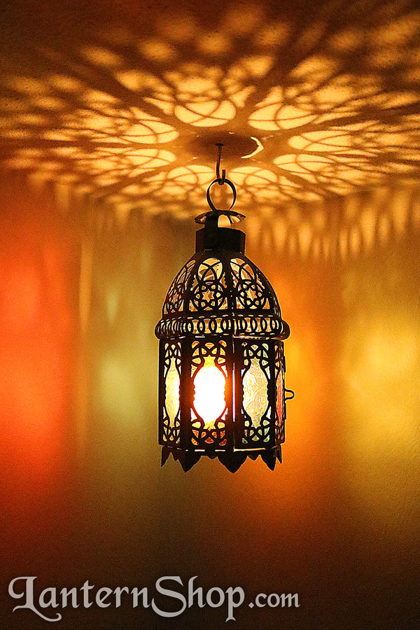 Multicolor lattice lantern w/ hook