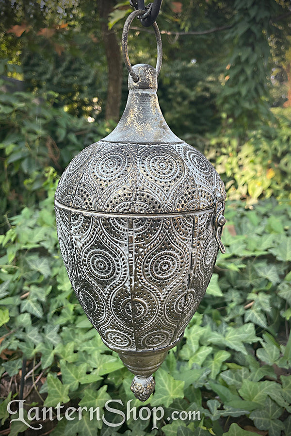 Paisley pendant basket lantern