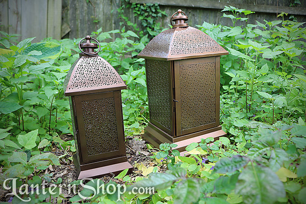 Bronze birdcage lantern - medium