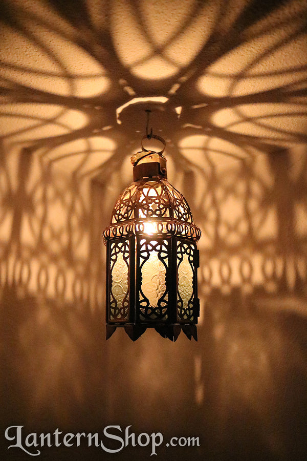 Copper lattice lantern