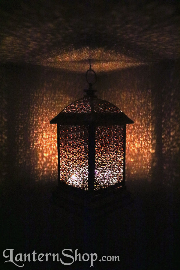 Bronze birdcage lantern - large