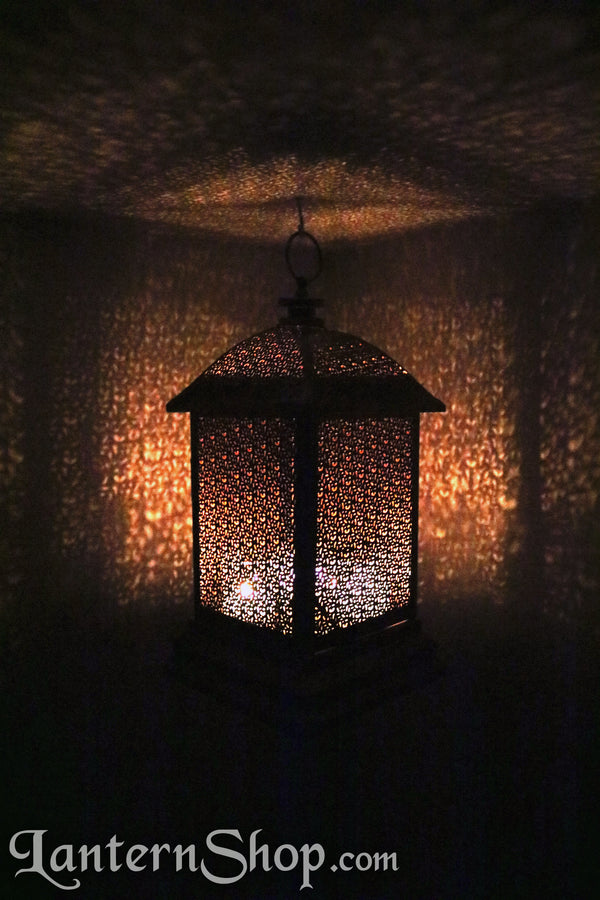 Bronze birdcage lantern - large