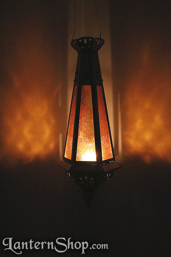 Orange teardrop lantern